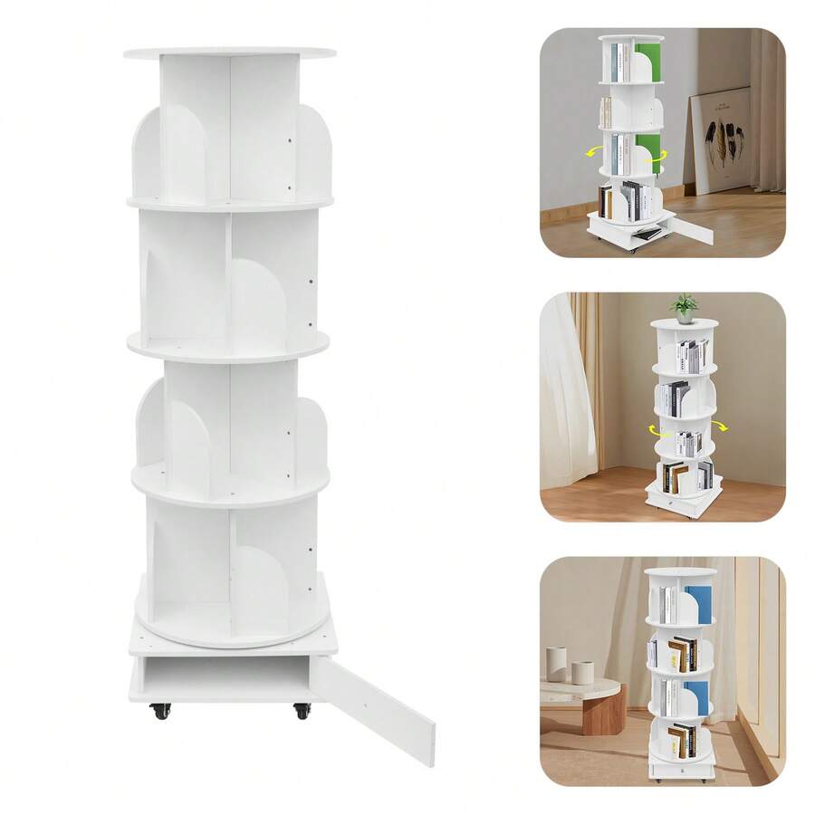 YUNRUX Bookcases - White - View 1