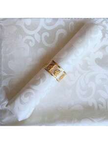 1 件花卉图案酒店桌布，宴会餐厅餐桌布