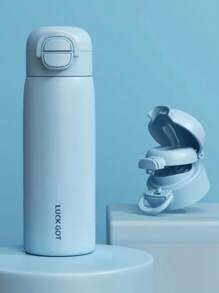 1 par de botellas de agua de acero inoxidable, botellas de agua deportivas muy atractivas con correa, de gran capacidad, simples, aisladas