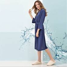 1 قطعة رداء منزلي و حمام خفيف الوزن، لبس منزلي للزوجين، بشكل قماش مربع بسيط، سريع التجفيف وصديق للبشرة، عودة إلى المدرسة