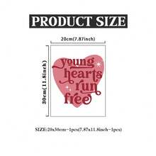 Affiche de musique vintage "Young Hearts Run Free", affiche de musique soul des années 70, décoration rétro de bar, cadeau pour les amateurs de musique, art mural de musique en forme de cœur, sans cadre - Multicolore - Voir 13