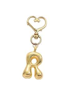 Colgante de letras del alfabeto en forma de burbuja lindas charms - Colgante de cristal de la suerte, letras de amor con cierre dorado de A a Z, colgante de aleación brillante para bolso y mochila - Regalo perfecto para cumpleaños y ocasiones especiales, llavero anillo colgante para bolso mochila coche, accesorios de billetera y bolso para mujeres y niñas - Dorado - Ver 23
