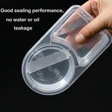 10PCS Reusable Snack Pots With Lids, Double Compartment Snack Containers, Thickened And Portable Snack And Dip Container,School Supplies - Clear - View 6