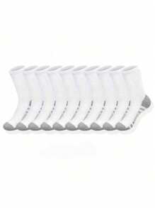 60pcs/50pcs Comfortable Sports Round Neck Tennis Socks For Men, Suitable For Outdoor And Casual Wear, All Season, White Antibacterial Odor-Resistant Moisture-Wicking Athletic Socks, Thick And Comfortable For Daily Wear, Couples Casual Socks, Cute Socks, Girls Socks, Autumn/Winter & Spring/Autumn, Mesh Detail, Guiding Hole Design, Moisture Absorption And Perspiration, Soft And Smooth, Suitable For Various Holidays, Sports, Leisure, Business And Daily Wear, Can Be Worn All Year Round, 40pcs/30pcs/24pcs/20pcs/16pcs/12pcs/10pcs/8pcs/6pcs/4pcs/2pcs