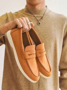 Mocassins respirants et confortables pour hommes, style britannique minimaliste, convenant pour le port casual, les déplacements, les activités extérieures - Été