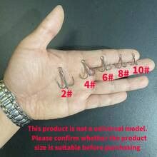 Fishing Treble Hooks Kit, Red And Black Treble Hooks Sharp Round Bend High Carbon Steel Fishing Hooks Strong Barbed Hooks With Stainless Steel Split Rings, For Lures Baits Fishing Hook Set 2# 4# 6# 8# 10# For Freshwater Saltwater