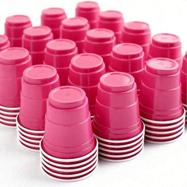 10/50/100pcs 2oz Pink Shot Cups, Hot Pink Party Cups, Bachelorette Party, Birthday Party Cups, Jello Shots, Shower, Hot Pink Party Favors, Pink Party, Party Shot Glasses Mother's Day Graduation