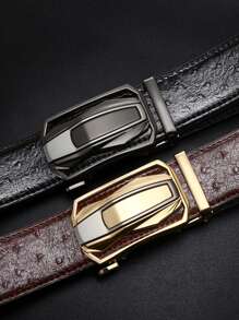 1 Stück modischer, bequemer Gürtel mit Rennauto Muster mit Automatikschließe, vielseitiges Business Accessoire, tolle Geburtstagsgeschenk Idee für den Freund