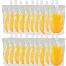 10/50/100PCS Drink Pouches Disposable Plastic Drinking Flasks Packaging Bag With Rotating Nozzle Hand-Held Clear Smoothie Bags For Juice Milk Brewing Beer Storaging Liquid - Multicolor - View 4