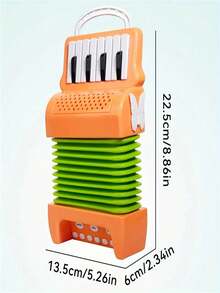 儿童手风琴乐器，适合初学者，便携易用，适合家庭聚会、派对、亲子互动，适合男孩和女孩的益智玩具，配件/款式/颜色多样 - 彩色 - 查看 10