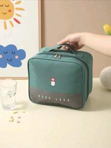 Bolsa de remédios portátil, kit de primeiros socorros para viagem, caixa médica de emergência para casa/exterior, armazenamento de remédios infantis, bolsa de saúde antiepidêmica, estilo boho