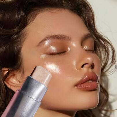 Matte Finish Highlighter Stick - Oil-Free Contour Sculpting, Long-Lasting Smudge-Proof Blending For Natural Makeup & Daily Radiance