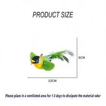 1pc Cat Toy Simulated Bird Vocal Toy, Self-Entertaining Anti-Boredom Toy For Cats - Green - View 6