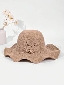 1pc Women/Unisex Plain Polyester Flat Top Brim Jazz Hat, Street Style Y2K Fashion, Elegant & Vibrant For Work, Party, Music Festival, Outdoor Activities, Cowboy Theme Events, Cosplay - Multicolor - View 14