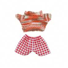 17厘米毛绒娃娃套装，多色，可爱服饰配件（不含娃娃）