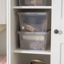 14 5 Cuartos. Contenedores De Almacenamiento De Plastico Con Tapas Bolsas Transparentes Apilables Contenedores Paquete De 6