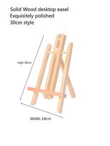 1 pieza Caballete de escritorio de madera sin terminar de 11.81/15.75/19.69 pulgadas - Sin pintura ni olor, adecuado para arte de lienzo, manualidades de escritorio, caballete de lienzo portátil, también funciona como soporte para teléfono/tableta, arte y dibujo para adultos, caballete de exhibición de pintura para principiantes, estudiantes, escuelas, bodas, soporte para tarjetas de fiesta de cumpleaños