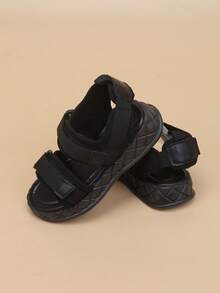 Kids Fashion Strap Sandals, Summer New Casual Thick Bottom Roman Shoes, Girls Vacation Shoes - Black - View 5