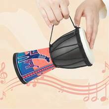 Mini Size 4 Inch African Drum Portable ABS Drum Chamber Colorful Djembe Hand Drum Professional Percussion Musical Instrument - Multicolor - View 7