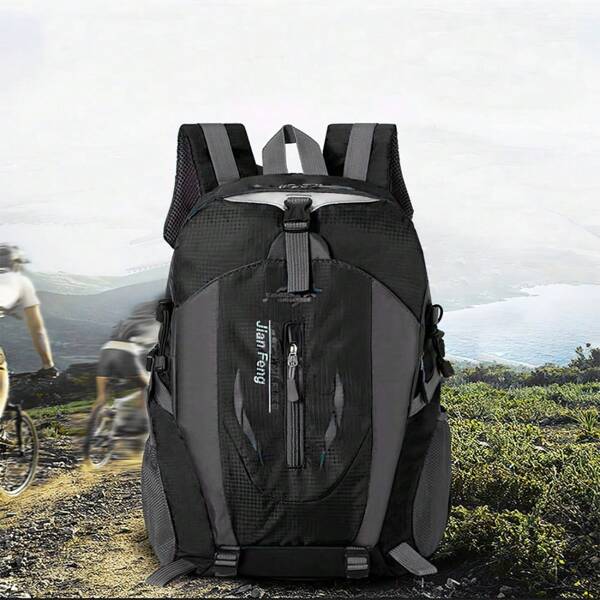 40L Outdoor-Wanderrucksack Herren Damen ,Großes Fassungsvermögen Leichter Reiserucksack,zum Wandern Radfahren Reisen Klettern Trekking,Schwarz