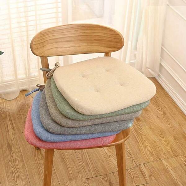 1pc Solid Color Anti-Slip Chair Cushion Pads - Universal Fit Cushion, Four Seasons, Easy To Clean, Home Dining Chair Mat - Essential Home Supplies Home Decor Bedroom Decor Room Decor Aesthetic Room Decoration Stuff Living Room Decor Office Chair Seat Cushion Back To School School Supplies