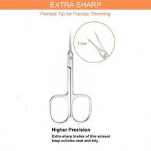 2/4件套不锈钢精密眉毛修剪镊子、睫毛修剪器和老茧去除器指甲护理剪刀 - 彩色 - 查看 8