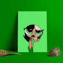 1 件卡通飞天小女警动漫海报印刷品海报艺术品可爱房间装饰家居装饰帆布画壁画印刷品图片 - 彩色 - 查看 15