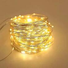 1pc 50/100/200/300LED Solar Fairy Lights Outdoor, 8 Modes Copper Wire LED Light String, Holiday Party Garden Decoration Light