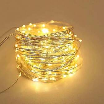 1 件 50/100/200/300LED 太阳能仙女灯户外，8 种模式铜线 LED 灯串，节日派对花园装饰灯