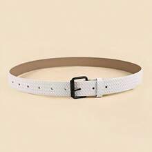 1件装[2025新款]男士弹力编织腰带 - 免打孔合金针扣，可调节弹力腰带，休闲帆布时尚腰带，四季皆宜，商务配饰，休闲、商务、男友、丈夫、父亲、男士礼物，日常穿着、时尚、青少年、户外、度假、运动、旅行、街头、波西米亚风、复古秋季、万圣节秋冬配饰，适合青少年、青年、男士，休闲、户外、运动、度假、毕业礼物、生日礼物、日常穿着 - 彩色 - 查看 8