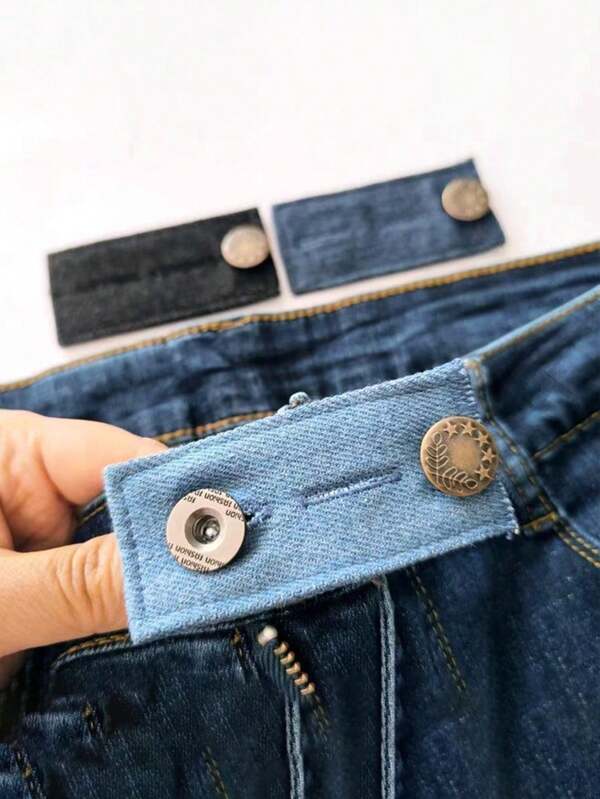1/4pcs Pants Adjustable Button Extender, Jeans Waist Extender, Long Pants Hook, Stretchy Waist Adjuster, Belt Loop Extender, Sewing Accessories