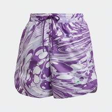 Adidas 女士直筒运动短裤 HG6883，夏季 - 紫色 - 查看 1