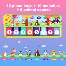 Alfombra de piano musical multifuncional para niños, estera de baile de teclado para bebés y niños pequeños con 8 sonidos de animales, juguete de educación temprana, regalo de Navidad y cumpleaños para niños