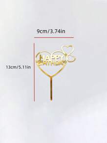 10pcs Heart-Shaped Cake Top Decoration, A Love-Themed Birthday Party Decoration For Cupcakes, Desserts And Celebration Events