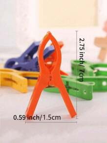4 piezas/8 piezas Grandes pinzas para toallas de playa, pinzas de plástico para asegurar toallas, mantas, edredones, ropa en la cuerda, camastros, sillas, sillas de piscina, crucero - Pinzas resistentes de múltiples colores para ropa