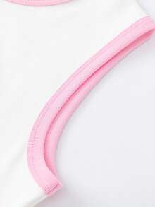 Balabala 少女无袖夏季连衣裙，可爱轻便休闲套装，适合少女和幼儿 - 白色 - 查看 5