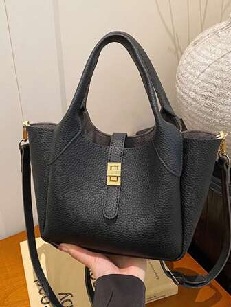 New And Korean Version Shoulder Crossbody Bag, Commuting Buckle, Casual And Fashionable Handbag, Underarm Bucket Bag