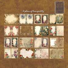 192 quyển sổ tay giấy bạc có thể viết được, loạt bài "Ode To The Distance", sổ tay chủ đề minh họa in tiếng Anh cổ điển, đồ dùng học tập, trở lại trường - Nhiều màu - Xem 15