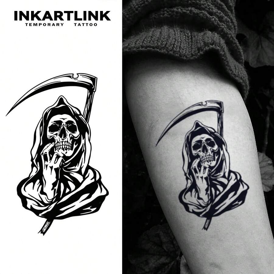 INKARTLINK 革命性纹身技术，半永久纹身，逼真纹身，骷髅纹身，临时纹身，防水，真实纹身外观，小众设计纹身，果汁纹身，植物纹身