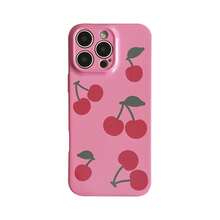 GUCADI 1pc White Small Cherry Design Phone Case Compatible With Apple Phones Waterproof Shockproof Anti-Fall Scratch Resistant - Rose Red - View 9