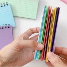 1 Set Of Simple Horizontal Line Colorful Tearable Coil Notebook, Office Supplies Diary Stationery Notebook, Students Carry Small Notebook, Opening Season Office Stationery Supplies,School Supplies,Back To School