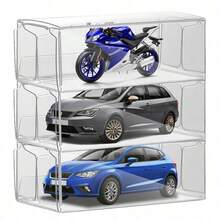 10/50/100 piezas Cajas de exhibición de plástico PVC transparente, caja de almacenamiento de modelos de coches, adecuado para modelos de coches a escala 1/64, caja de almacenamiento de juguetes - caja de almacenamiento transparente con tapa - transparente - Ver 8