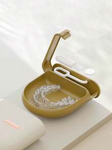 1pc Portable Invisalign & Denture Storage Case - Hypoallergenic Dental Aligner Holder Box With Multiple Compartments, Travel-Friendly Compact Design For Braces, Retainers & Ren's Orthodontic Appliances (No Battery Needed), Nonelectric Organizer - Multicolor - View 3