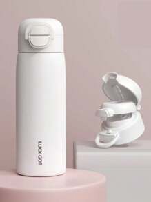 1 par de botellas de agua de acero inoxidable, botellas de agua deportivas muy atractivas con correa, de gran capacidad, simples, aisladas