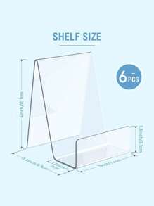 2 pièces/6 pièces Supports de livre en acrylique - Supports d'affichage contemporains élégants et transparents comme du cristal pour mettre en valeur les livres, magazines, menus, albums photos - Parfait pour la maison, le bureau ou un usage commercial