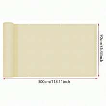 Clôture de confidentialité opaque, protecteur d'écran de confidentialité de balcon imperméable - bouclier UV pour les garde-corps d'appartement, les patios, les terrasses extérieures, les porches (beige)