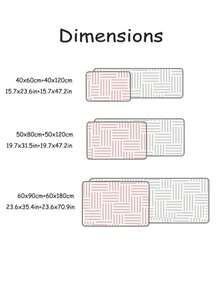 One Heart Print Wood Board Pattern Kitchen Mat, Plush Rectangle Soft Non-Slip Water Absorbing Floor Mat Fit For Kitchen, Restaurant, Living Room, Home Use ,Room Decor - Light Grey - View 2