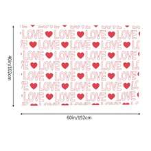 Tapiz de pared horizontal de 40x60 pulgadas con diseño de amor, 100% poliéster, ideal para decoración del hogar en estilo bohemio para sala de estar, dormitorio, dormitorio - Negro - Ver 5