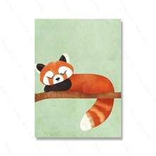 Plakat do pokoju dziecięcego Dżungla Boho Cartoon Cute Wall Art Prints Baby Kids Animal Prints Pokój dziecięcy Sypialnia Dekoracja Opcjonalna Rama