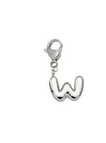 Lindas letras prateadas de bolha, lindo colar com pingente de bolsa - Pingente da sorte, lindas iniciais estilo hip-hop, letras de A a Z, pingente de bolsa e mochila de liga brilhante - Presente perfeito para aniversários e ocasiões especiais, chaveiro, bolsa, mochila, pingente, carro, presentes para mulheres e meninas, carteiras e acessórios para bolsas, presentes para o Dia dos Namorados, presentes para o Dia dos Professores, presentes para o Dia das Mães.